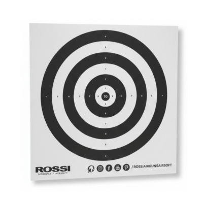 Alvos de Papel Rossi 14x14cm Azul (40 un.) para Tiro ao Alvo Esportivo Airgun Airsoft 14cm x 14cm