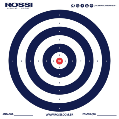 Alvo de Papel 14x14cm Rossi  Airguns VD (30un.)
