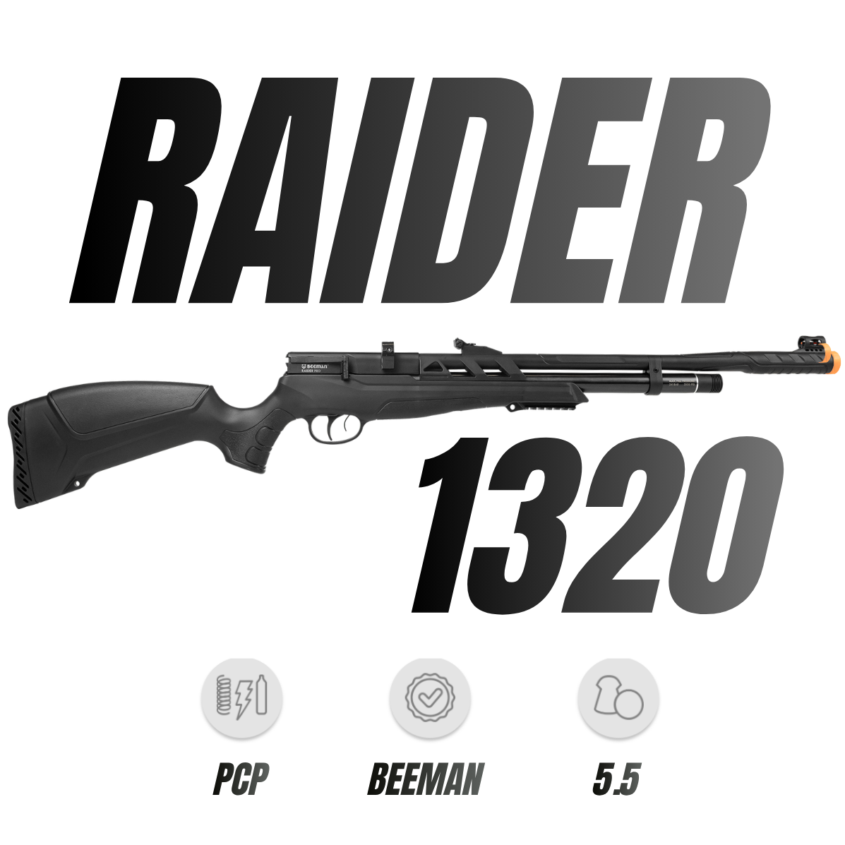 Carabina PCP Beeman 1320 Raider 5,5mm Polímero - Imagem 2